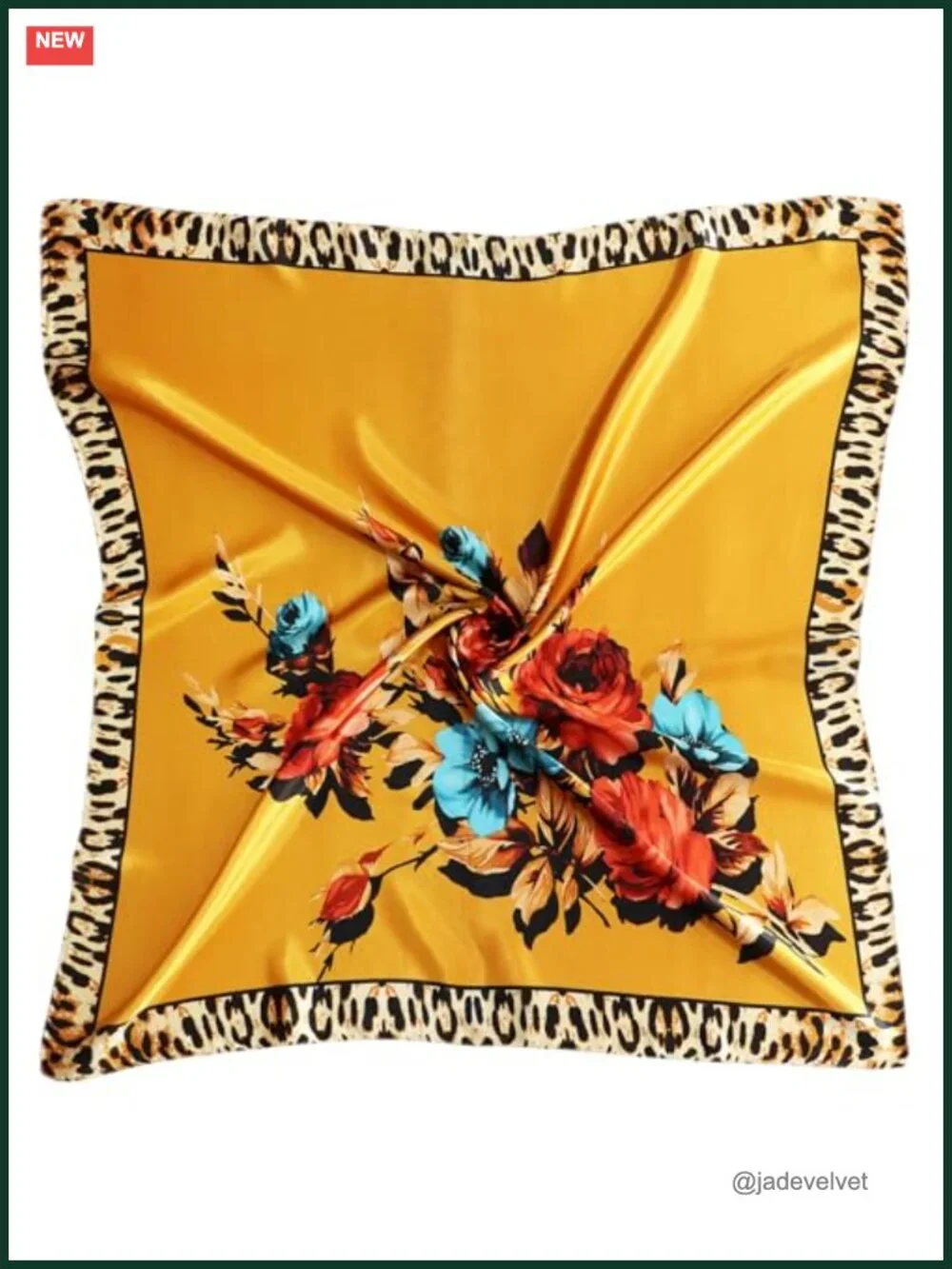 Satin Head Scarf for Women Silk-Like 35x35 Square Bandana Hair Wrap Neck Scarf